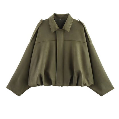 Suede bomber jacket