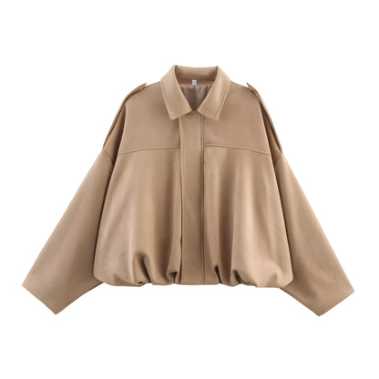 Suede bomber jacket