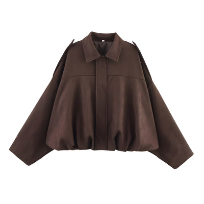 Suede bomber jacket